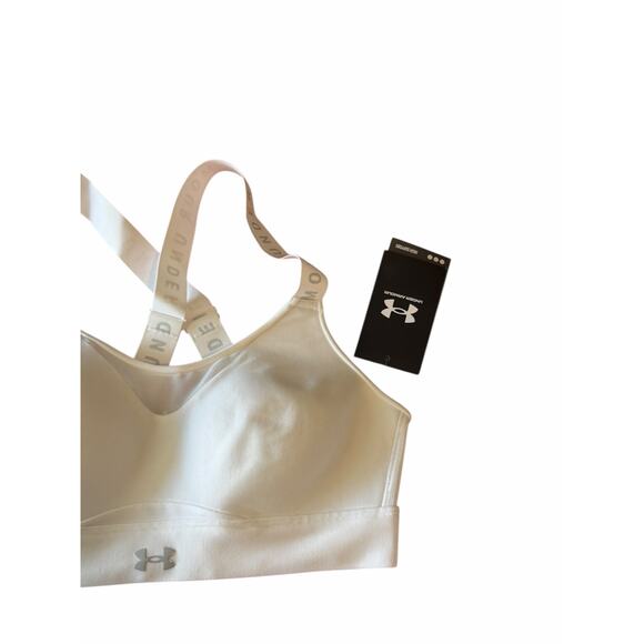 Under Armour Women's Small White Gray Ultra Light Support Foam Padding Bra - Picture 5 of 11